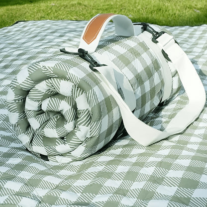 Picnic Blanket Outdoor Waterproof Extra Large 80x80 Foldable Beach Mat Camping Blanket Portable Sandproof Plaid Pattern for Family Travel Park