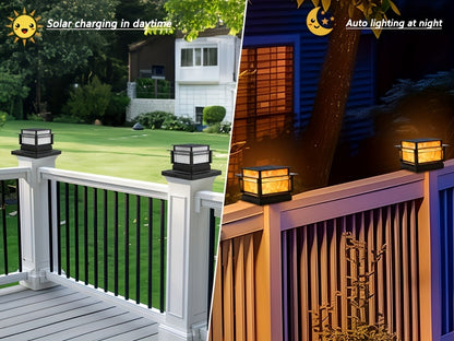Solar Column Cover Light 6 Pack – LED Fence Post Cap Lights