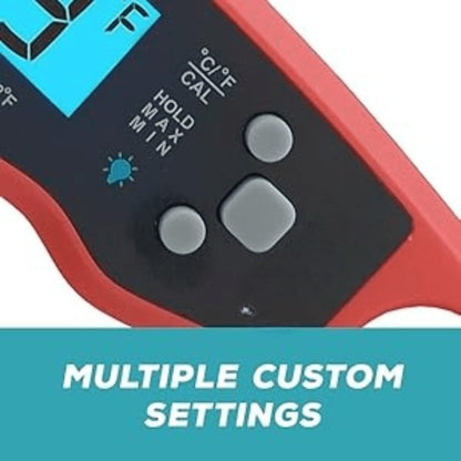 Meat Thermometer Instant Read - Digital Food Thermometer with Backlit Display for Cooking, BBQ, Grill & Oven, °C/°F Switch