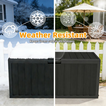 Outdoor Storage Chest 75 Gallon – Deck Box with Casters