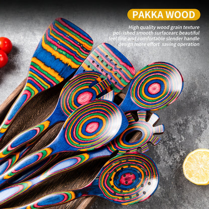 Pakkawood Kitchen Utensil Set 7 PCS – Spurtle & Spatula