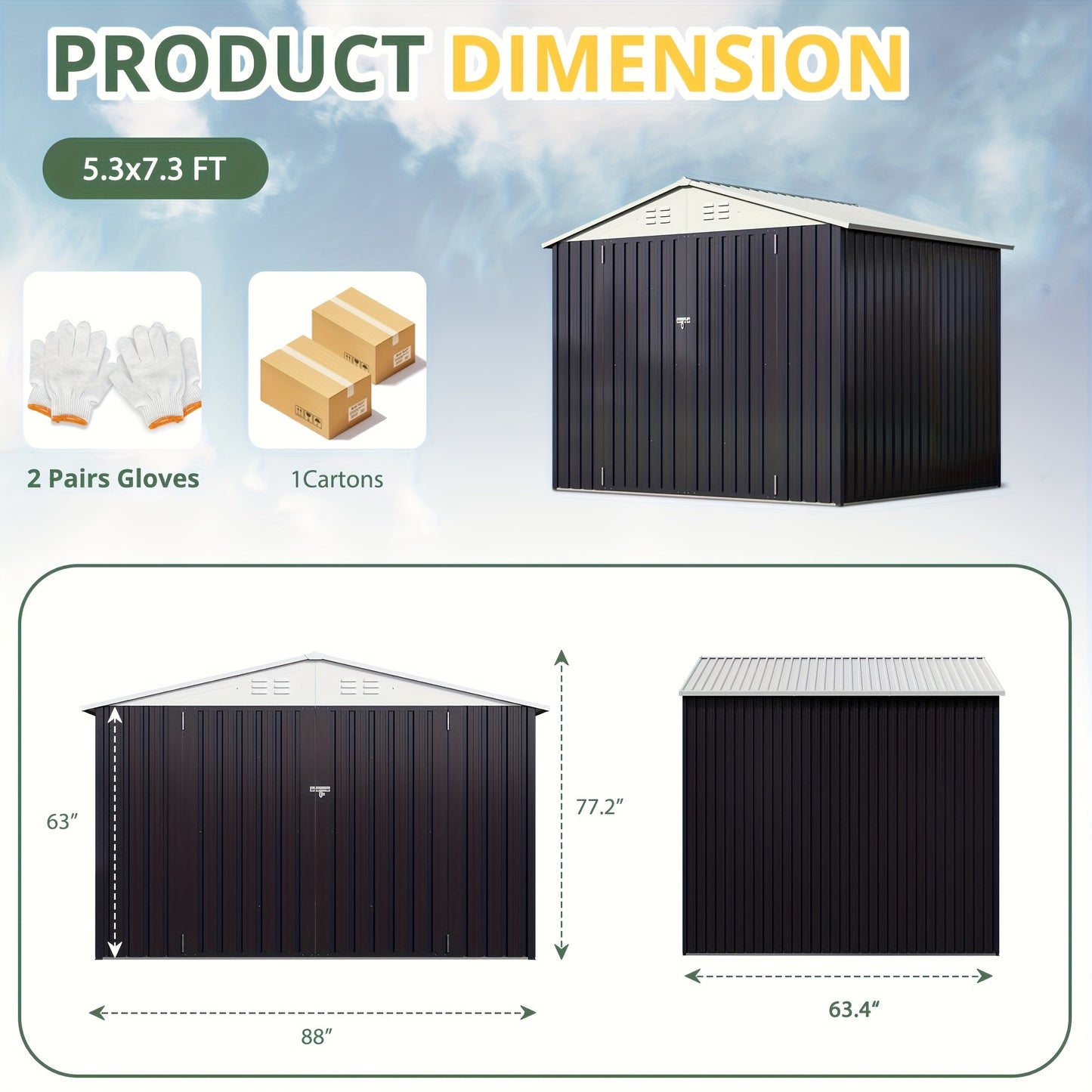 Polycarbonate Greenhouse Kit with Heavy Duty Frame – Garden Shed