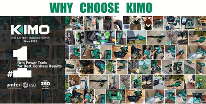 String Trimmer Cordless 2-in-1 Weed Wacker & Lawn Edger with Wheels – KIMO Brushless Motor 20000 RPM, 12" Cutting Width, 2x 2.0Ah Batteries, Lightweight for Yard Garden Patio & Landscaping