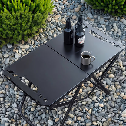 Folding Camping Table Portable Lightweight 3-Leg Outdoor Table for Picnic BBQ