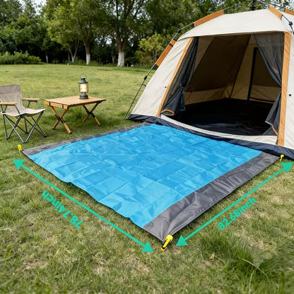Picnic Blanket Large Outdoor Mat 83"x79" Waterproof Polyester – Lightweight Foldable Camping Mat for Beach, Gatherings, Sunbathing & Lawn