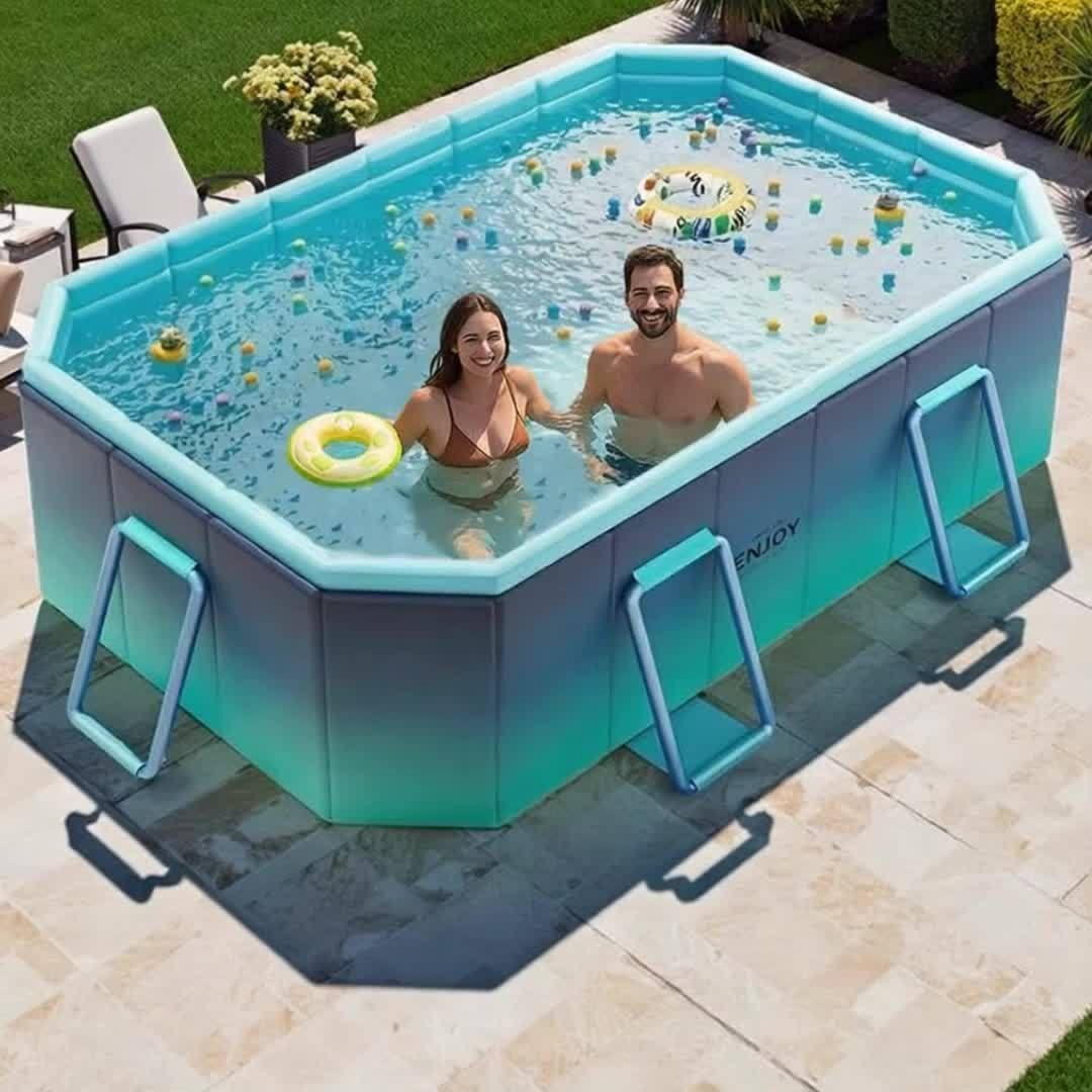 Above Ground Pool | Quick Open PVC No Inflation Adult Backyard Party