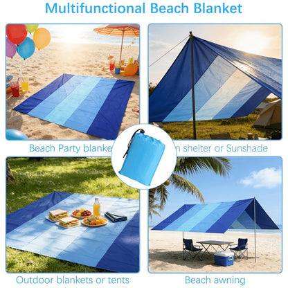 Outdoor Picnic Blanket Sand Free Large Beach Mat Portable Foldable for Travel Camping Beach Days – Lightweight Sand-Proof Ground Cover for Everyone