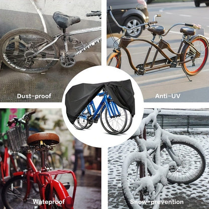 Waterproof Bike Cover for 2-3 Bikes – Heavy Duty Bicycle Cover with Lock Hole, UV & Rain Protection for Mountain, Road & Electric Bikes, Outdoor Use