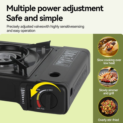 Backpacking Butane Stove, Lightweight Aluminum Alloy Camping Stove with Adjustable Flame Control, Compact Portable Design for Hiking, Outdoor Cooking & Emergency Preparedness