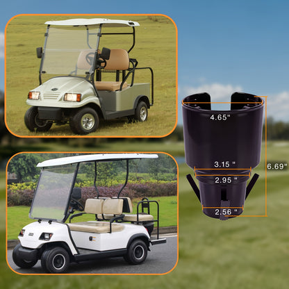 Golf Cart Heater 8520 BTU Portable Propane Catalytic Burner with Cup Holder Mount, Pulse Ignition, Wind-Resistant Low-Emission Design for EZGO, Yamaha, Club Car, UTV, Camping & Ice Fishing