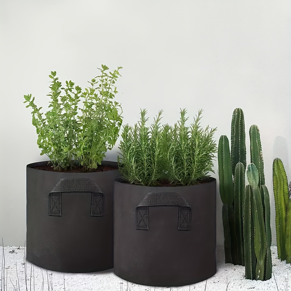 Grow Bags 5 Gallon Felt with Handles 10 & 20 Pack | Aeration Nonwoven Fabric Pots | Air Pruning Planter for Vegetables Tomatoes Potatoes Flowers Indoor Outdoor