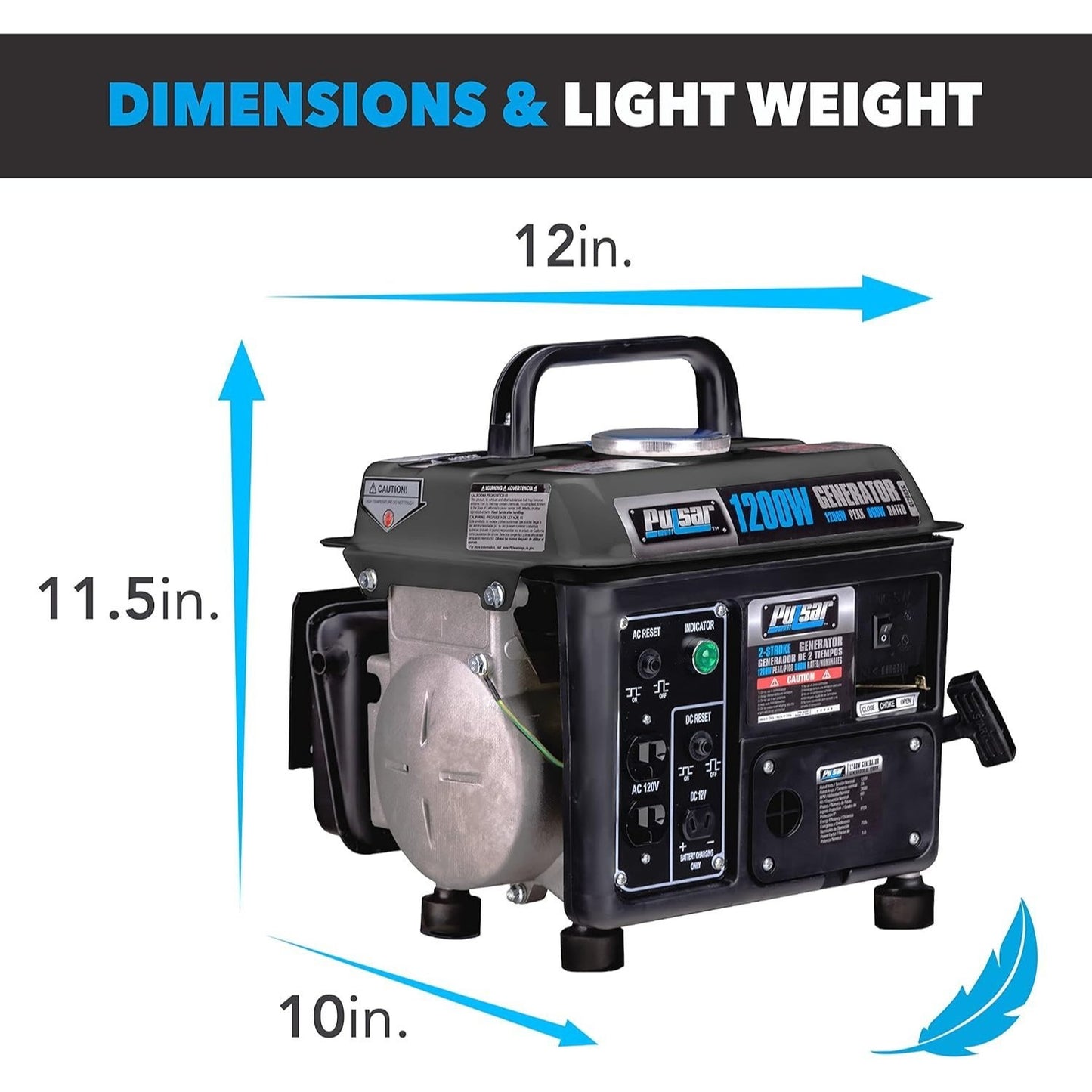 Portable Generator Gas Powered | Camping Emergency Tailgating Outdoor