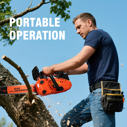 Gas Chainsaw Set – 12-Inch 25CC Pruning Saw & 20-Inch 62CC Heavy-Duty Log Cutting Chainsaw, Choose by Need