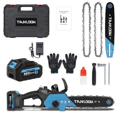 Cordless Electric Chainsaw – Battery Powered, Portable Chain Saw for Tree Pruning, Wood Cutting, Garden & Yard