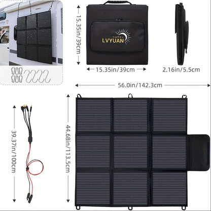 Foldable Solar Panel 120W 200W 300W 400W 22.5% High Efficiency Monocrystalline Portable Outdoor Solar Charger for Camping Boating RV Off-Grid Power Station Hiking Travel