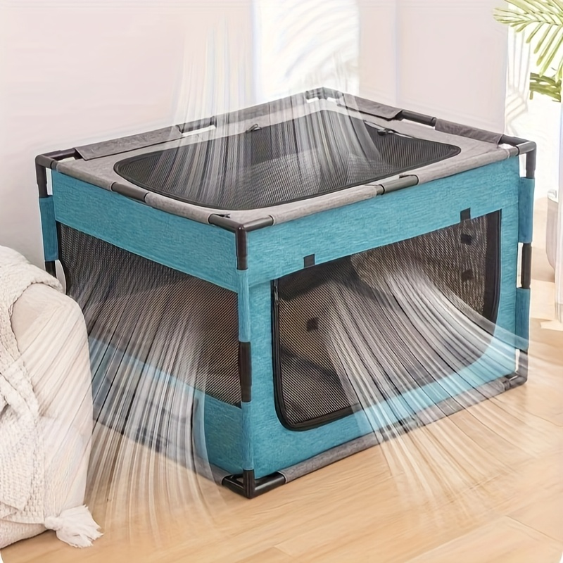 Plastic Pet Whelping Box & Indoor Playpen for Cats, Dogs, Kittens & Puppies – Assembleable, Ventilated, Durable Nest for Home Use