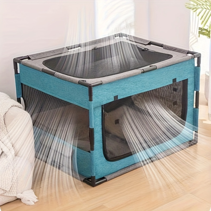 Plastic Pet Whelping Box & Indoor Playpen for Cats, Dogs, Kittens & Puppies – Assembleable, Ventilated, Durable Nest for Home Use