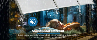 Door Awning 120"x40" Polycarbonate Canopy UPF50+ UV Rain Snow
