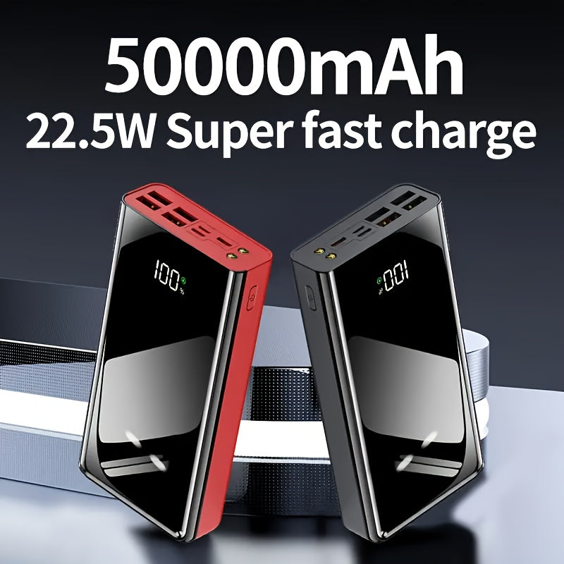 Power Bank 100000mAh 22.5W Super Fast Charging Two-Way USB-C Digital Display Large Capacity Portable Charger for Travel Camping Outdoor Emergency Backup