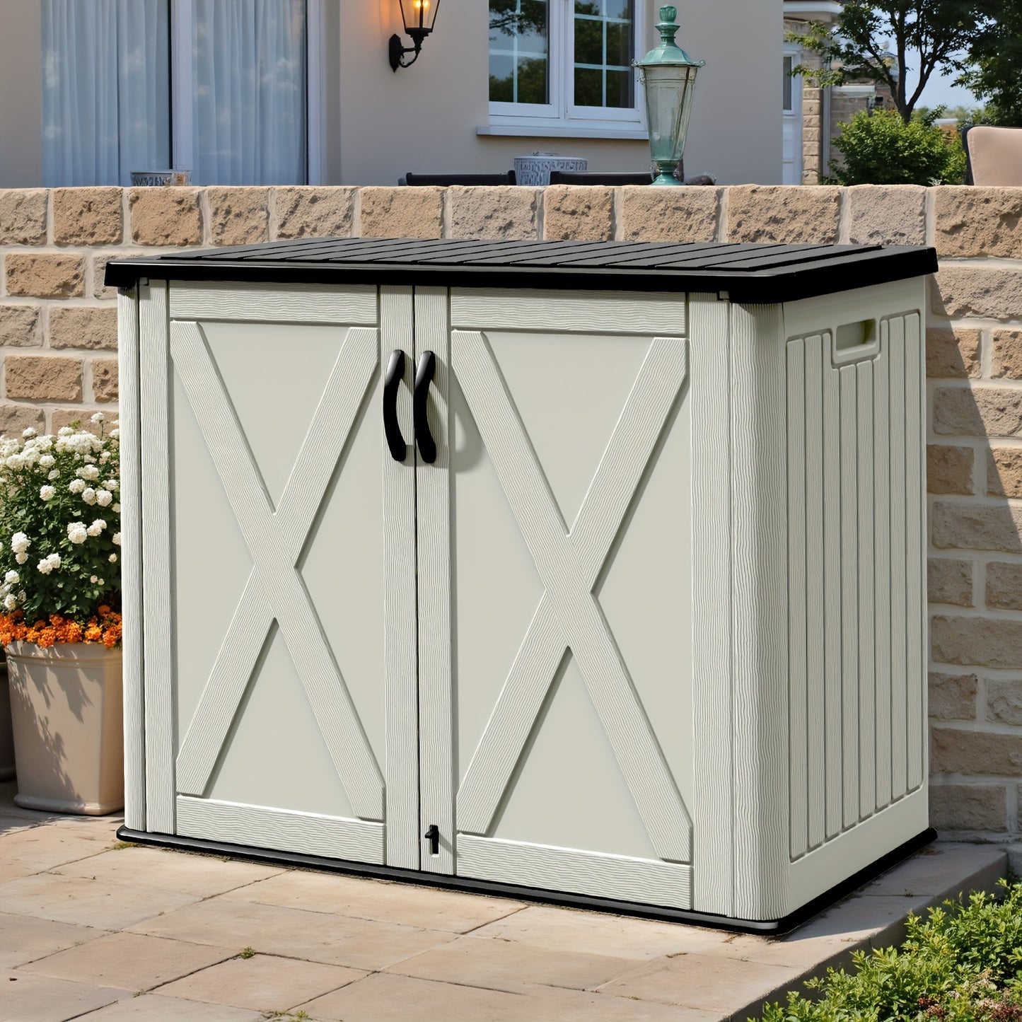 Resin Deck Box Lockable Outdoor Storage, 260 & 520 Gal