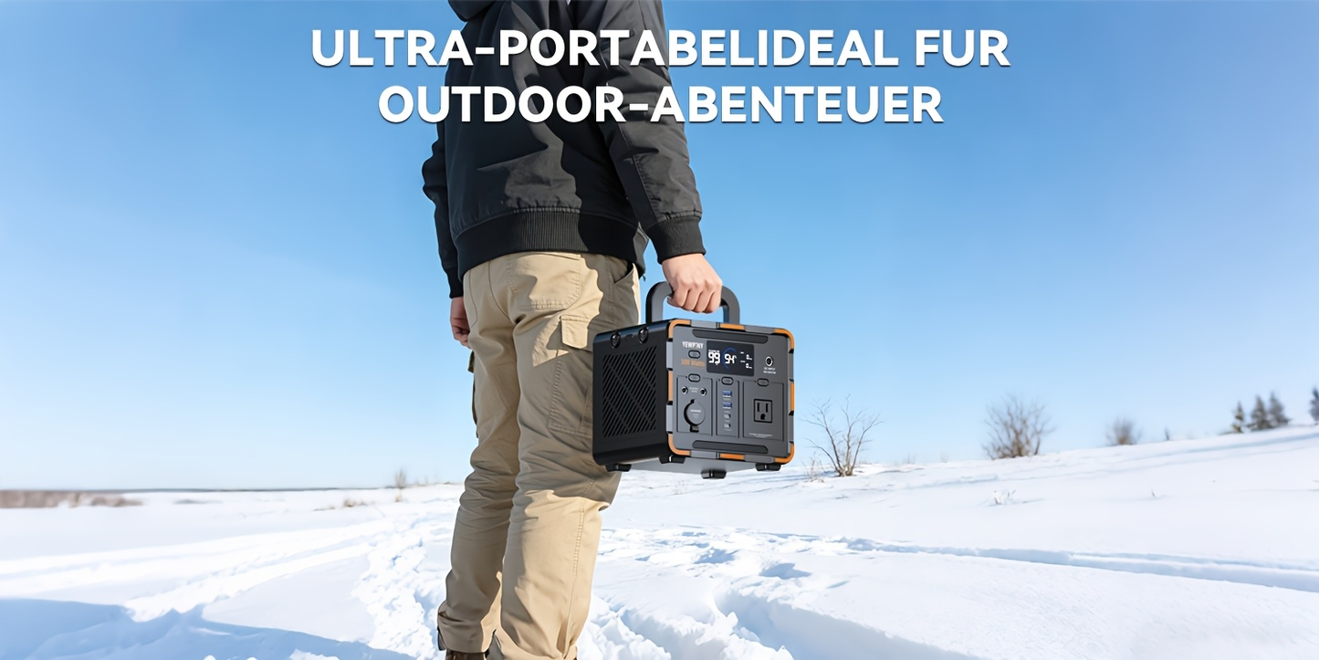 Outdoor Power Station 300W / 600W Fast Charging | 259Wh 599Wh Lithium Solar Generator AC DC USB | Camping Hunting Home Power Outage Backup