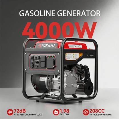 Inverter Generator Portable Ultra Quiet - 2500W/3600W/4000W/4500W, CO Auto Shutoff, ECO Mode, Parallel Ready, Clean Power THD<3% for Camping, RV, Home Backup, Yard & Lawn