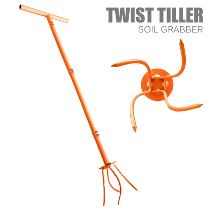 Garden Cultivator Manual Soil Loosener & Scarifier, Heavy-Duty Detachable Ergonomic Handle, Multi-Function Tool for Lawn Aeration, Vegetable Bed & Root Care