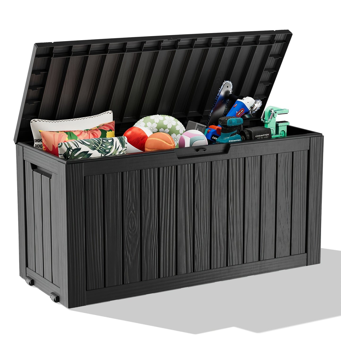 Deck Box XL Resin Lockable Weatherproof UV | Patio Pool Cushion Garden