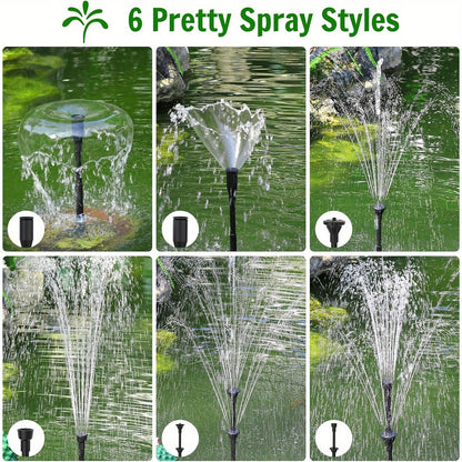 Solar Water Pump Kit Upgraded Glass Panel 15W/20W Bird Bath Pool