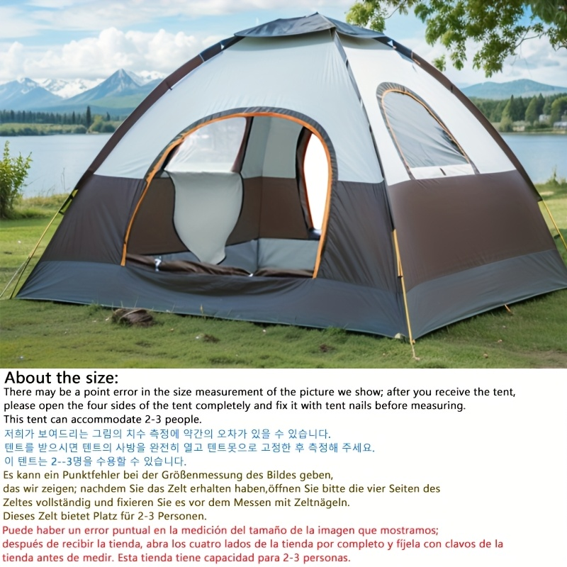 2 Person Camping Tent Instant Pop Up All Season Lightweight Portable