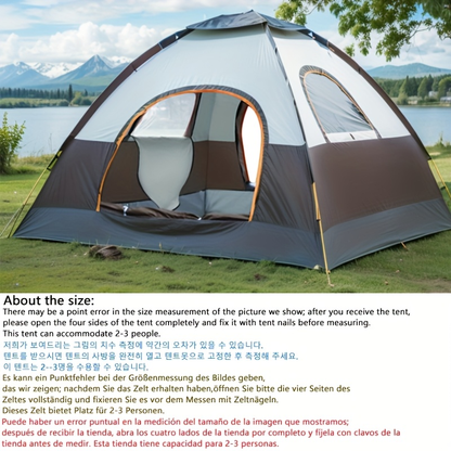 2 Person Camping Tent Instant Pop Up All Season Lightweight Portable