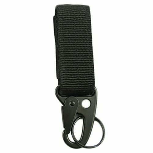 2 PCs Tactical Gear Clip: Nylon Key Ring Holder & Molle Hook Carabiner