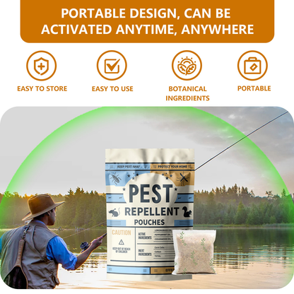 Spider Repellent Pouches 10 Pack, Peppermint & Lemongrass Oil, Natural Indoor Outdoor Spider Deterrent, Safe for Kids & Pets, 60-Day Protection