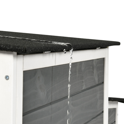 Hen House 67" for 4-6 Chickens with 2 Nesting Boxes | Wooden Chicken Coop with Weatherproof Roof, Removable Tray, Metal Wire Mesh & Ramp – Rabbit Hutch Duck Coop Outdoor