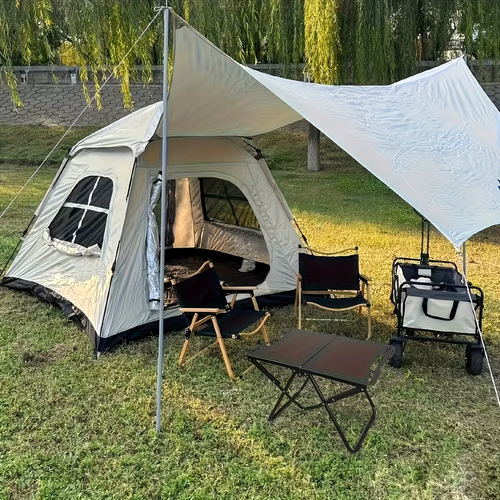 Folding Camping Table Portable Lightweight 3-Leg Outdoor Table for Picnic BBQ