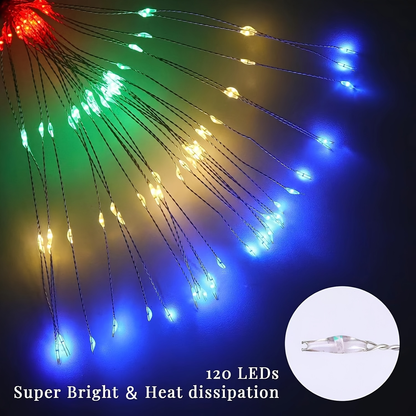 Solar Firework Garden Lights 4-Pack, 8 Modes Waterproof