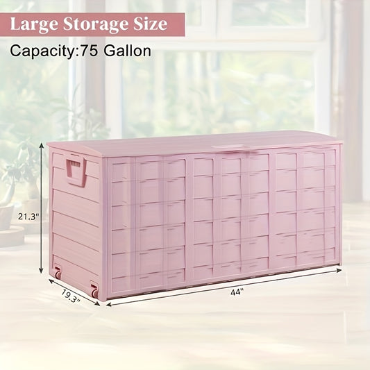 Deck Box 75 Gallon Lockable Outdoor Storage Box Garden Pool Yard