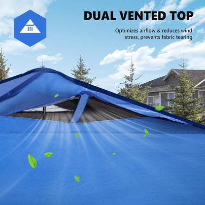 10x10 Pop Up Canopy Tent Heavy Duty - 1-Person Easy Setup, Wheeled Carry Bag, Portable Gazebo