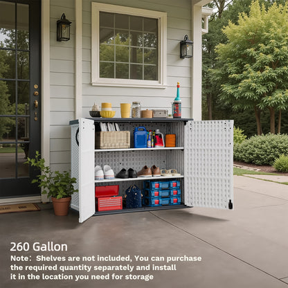 Resin Deck Box Lockable Outdoor Storage, 260 & 520 Gal