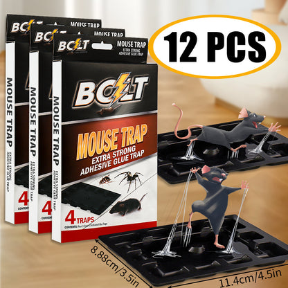 Sticky Mouse Trap Glue Boards Extra Strong Adhesive Pest Control Indoor Outdoor Safe Easy Set
