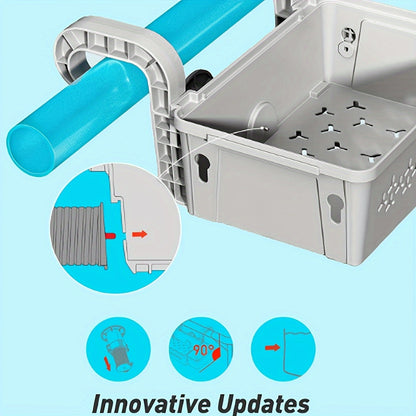 Pool Storage Basket | Hanging Poolside Organizer Towel Toy Beverage