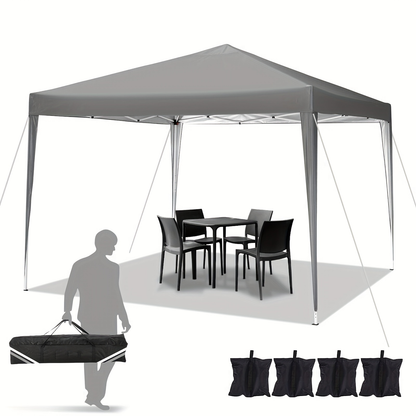 Pop Up Canopy Tent 10x10ft UPF50+ Waterproof Portable Gazebo Sandbags
