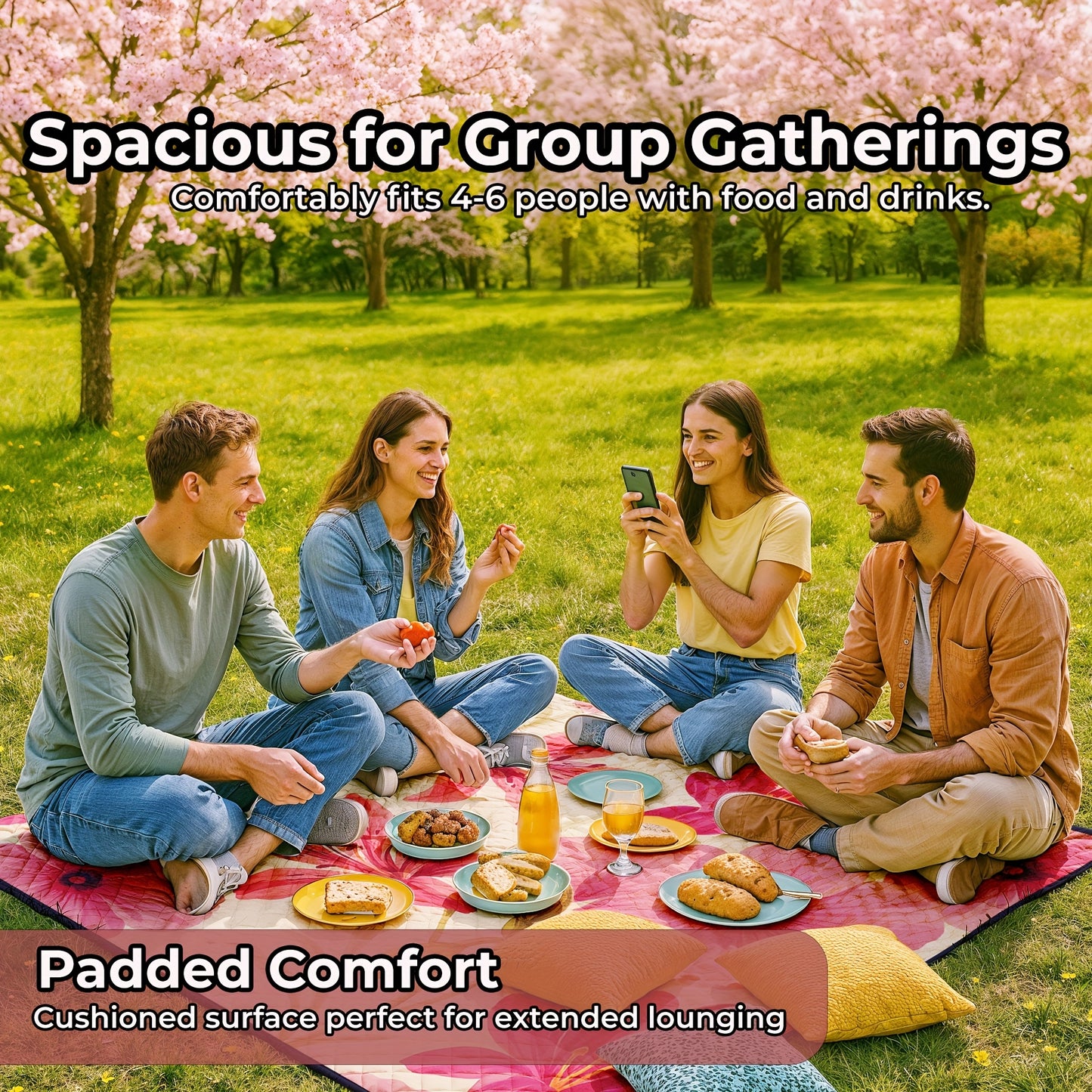 Picnic Blanket Extra Large | Waterproof Foldable Beach Camping Mat