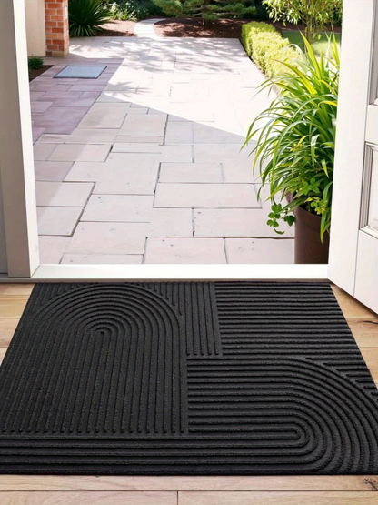 Non-Slip Door Mat Geometric Entryway Rug Indoor Outdoor Low Profile Floor Mat for Front Door Patio Home Decor