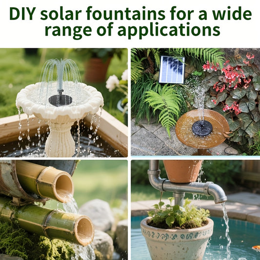 Solar Bird Bath Fountain Pump 6.5W IPX8 Waterproof