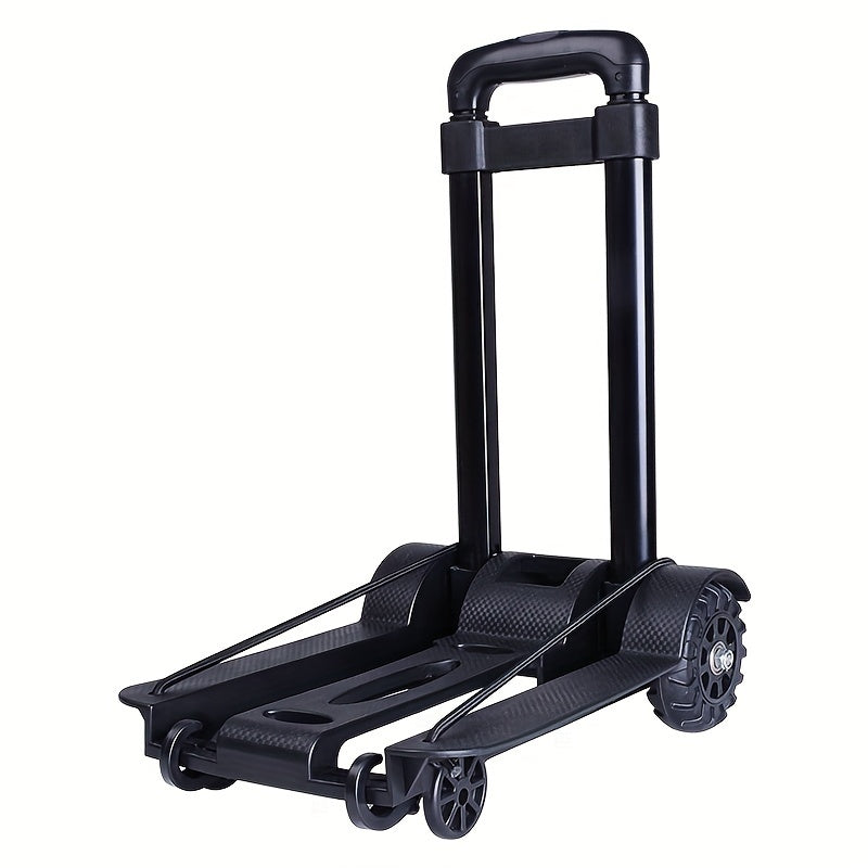Folding Hand Truck Aluminum Alloy | Portable Trolley Cart for Shopping Moving Camping Travel with 2 or 4 Wheels