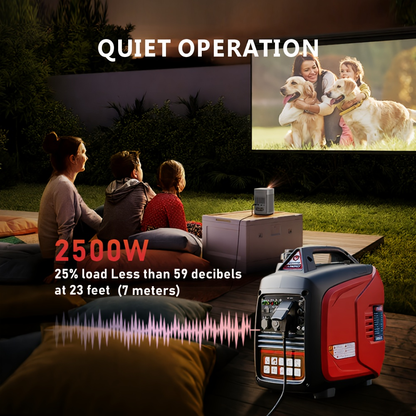 Inverter Generator Portable Ultra Quiet - 2500W/3600W/4000W/4500W, CO Auto Shutoff, ECO Mode, Parallel Ready, Clean Power THD<3% for Camping, RV, Home Backup, Yard & Lawn