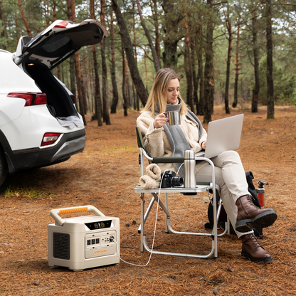 Portable Power Station 600W LiFePO4 596Wh Solar Generator – 9 Outputs AC/PD/USB/DC, LED Light, Emergency Backup for Camping, Home & RV