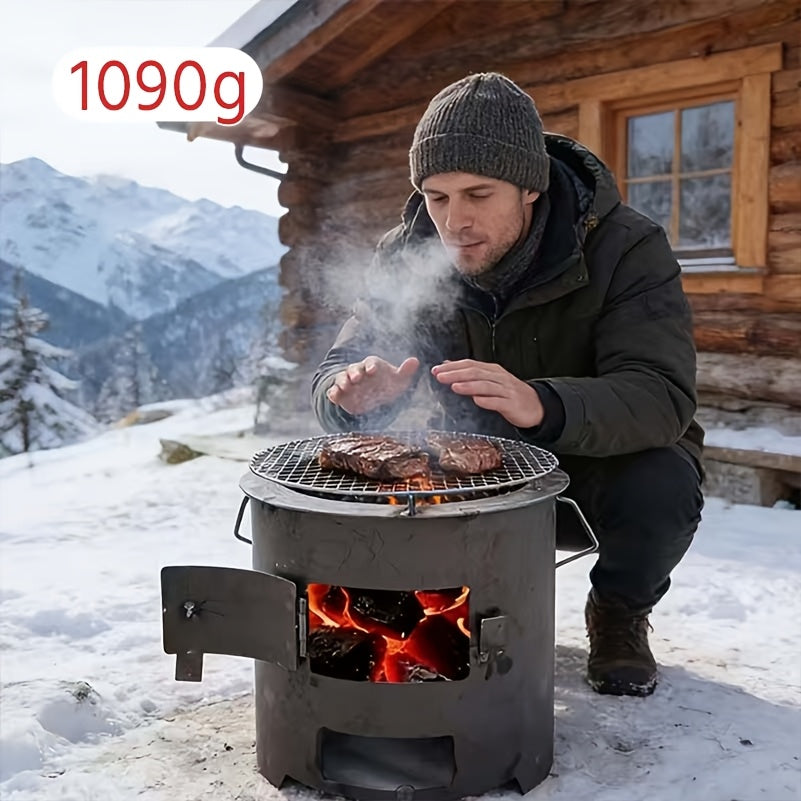 Wood Burning Stove | Portable Camping Charcoal BBQ Cooking Tea Heating