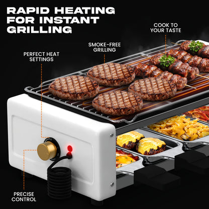 Sausage Grill 4-in-1 Multifunctional Electric Hot Dog Roller – Non-Stick Countertop Cooker with Adjustable Temperature, Detachable Panel, Silicone Oil Brush & Grill Holder – Easy Clean, Kitchen & Dorm Use